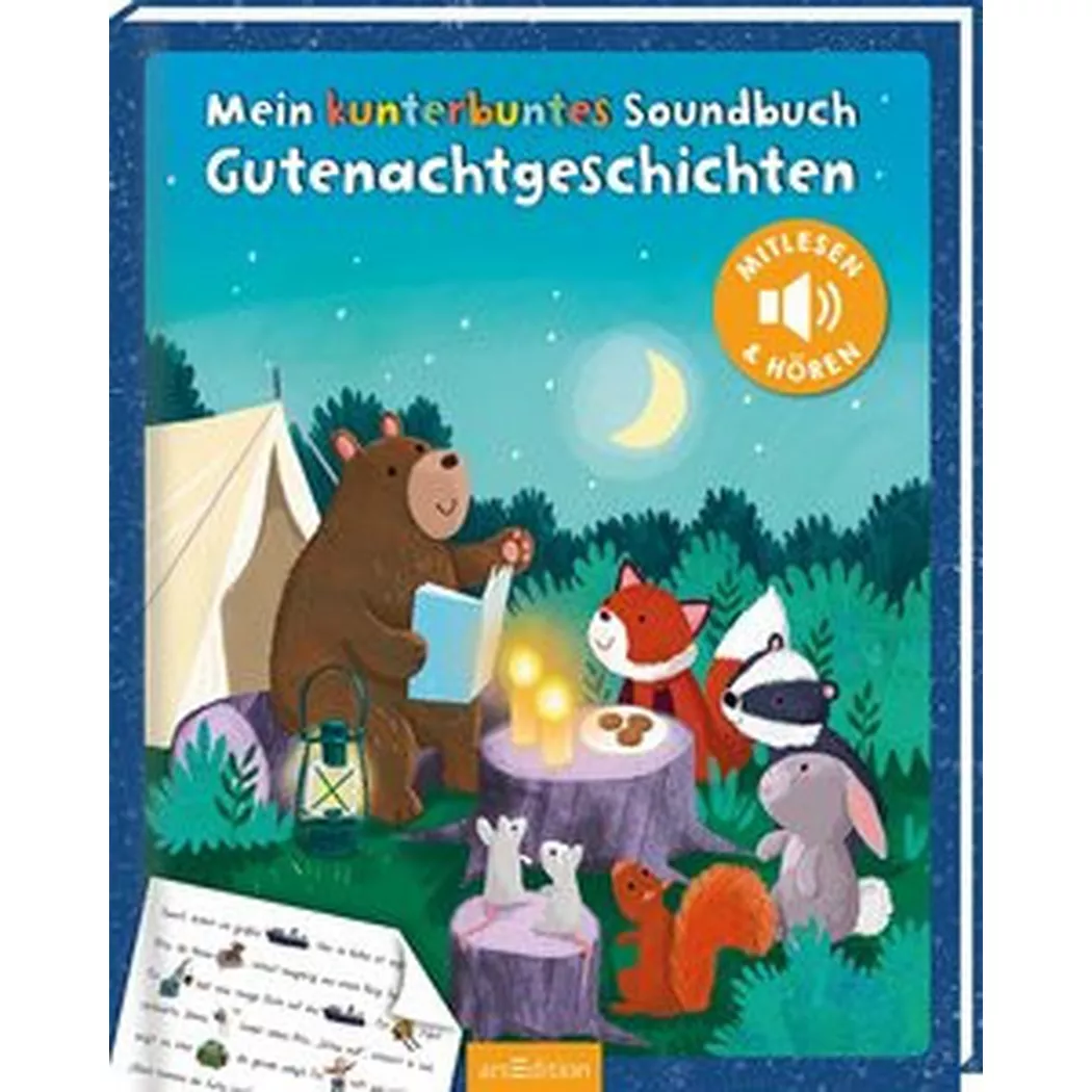 ARS EDITION - Mein kunterbuntes Soundbuch: Gutenachtgeschichten, Taube, Anna; Partis, Joanne (Illustrationen)