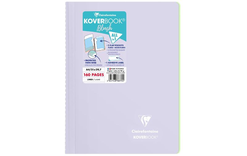 Clairefontaine Notizbuch Blush A4, liniert, Flieder