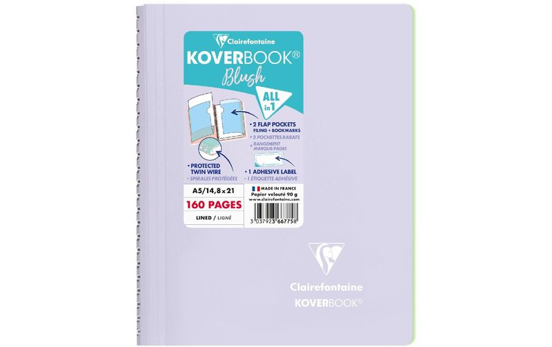 Clairefontaine Notizbuch Blush A5, liniert, Lila
