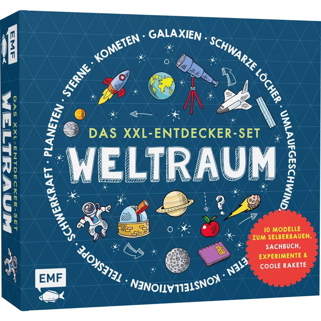 EMF Edition Michael Fischer - Das XXL-Entdecker-Set Weltraum: Mit 10 Modellen zum Selberbauen, Sachbuch, Experimenten und cooler Rakete, Colson, Rob; Strohbach, Julia (Übersetzung)