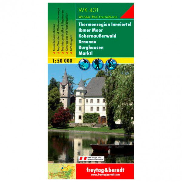 Freytag & Berndt - Ibmer Moor-Kobernaußerwld-Braunau-Brghausen-Marktl - Wanderkarte Auflage 2021