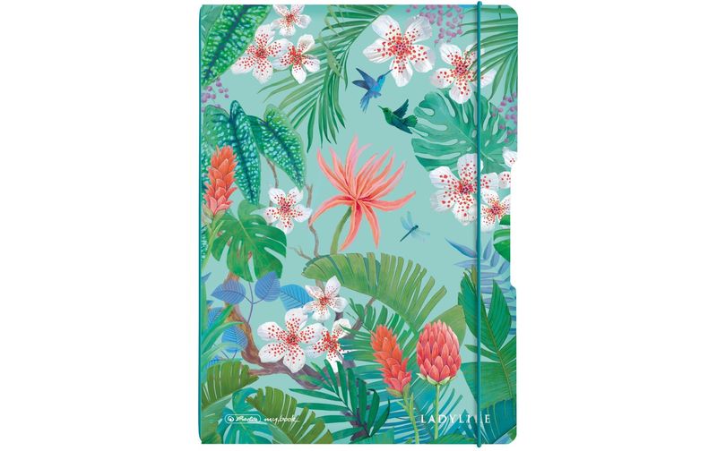 Herlitz Notizheft Ladylike Jungle A4, 2 x 40 S., liniert/kariert