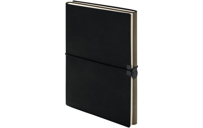 Kolma Notizbuch Smooth 2 in 1, A5, dotted/blanko, Schwarz/Olive