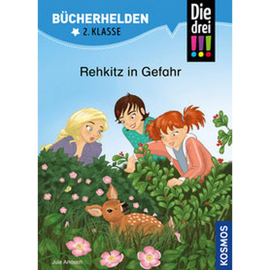 Kosmos - Die drei !!!, Bücherhelden 2. Klasse, Rehkitz in Gefahr, Ambach, Jule; Rau, Katja (Illustrationen)