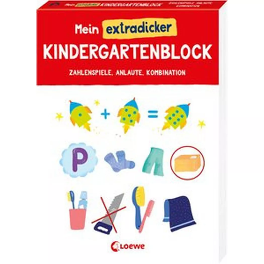 Loewe - Mein extradicker Kindergartenblock, Lernen und Rätseln (Hrsg.); Beurenmeister, Corina (Illustrationen)