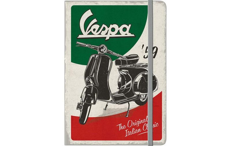 Nostalgic Art Notizbuch Vespa A5, Dot, Mehrfarbig