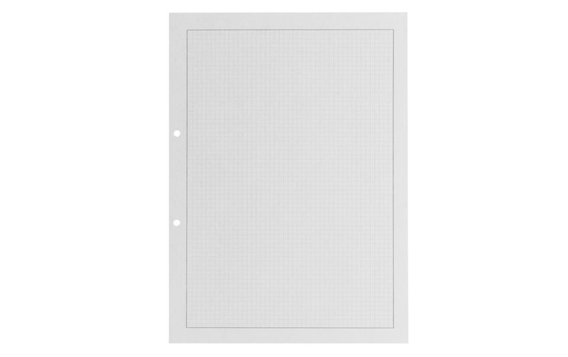 Office Focus Heftblatt FSC A4, 4 mm Kariert, Weiss, 2-fach gelocht