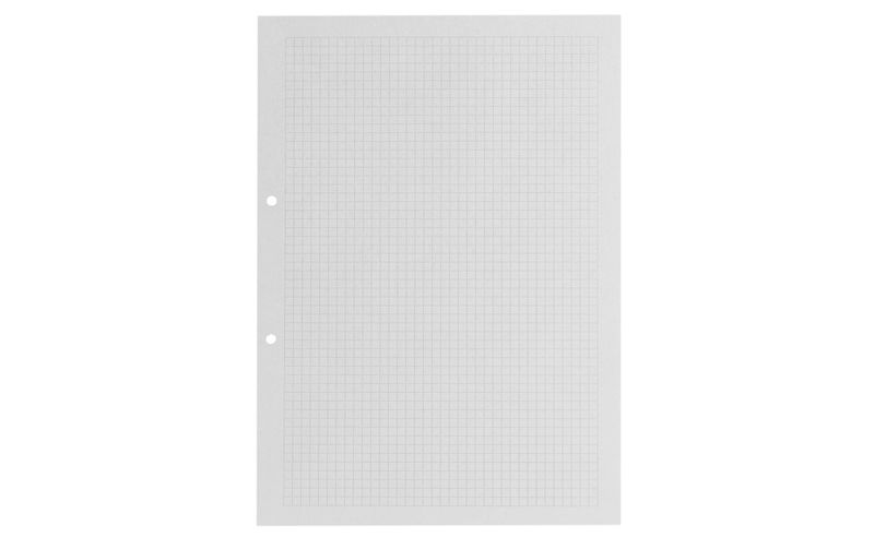 Office Focus Heftblatt FSC A4, 5 mm Kariert, Weiss, 2-fach gelocht