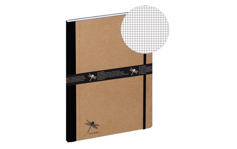 Pagna Notizbuch Pur A4, Kariert, Braun