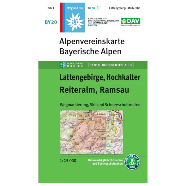 Panico - Lattengebirge - Wanderkarte BY 20