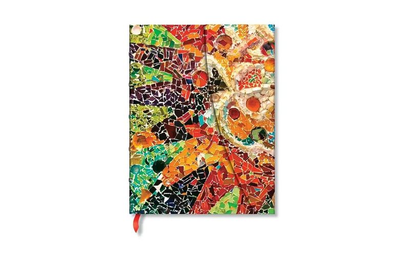 Paperblanks Notizbuch Gaudis Sonne 18 x 23 cm, Blanko, Orange