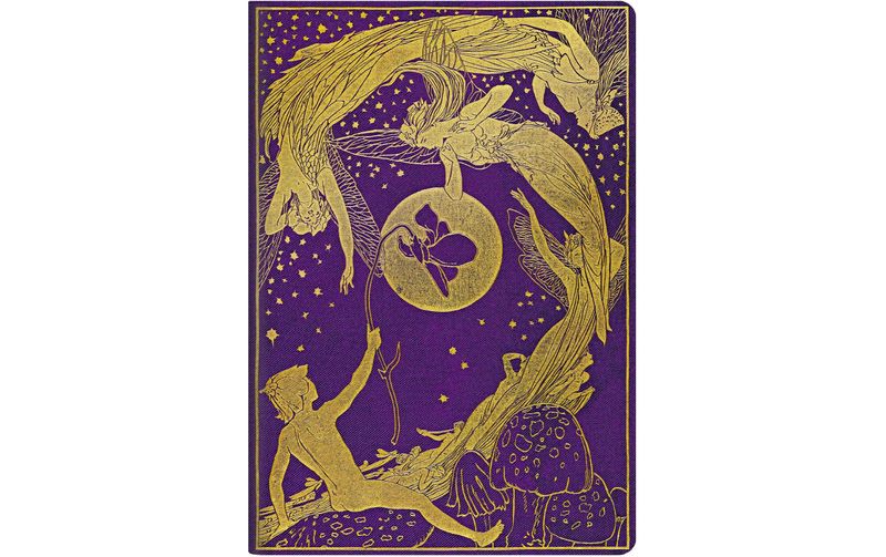 Paperblanks Notizheft Lang's Fairy Books A4, liniert, Gold / Violett