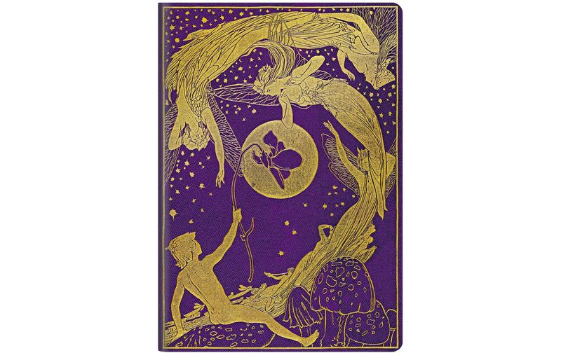Paperblanks Notizheft Lang's Fairy Books A5, liniert, Gold / Violett