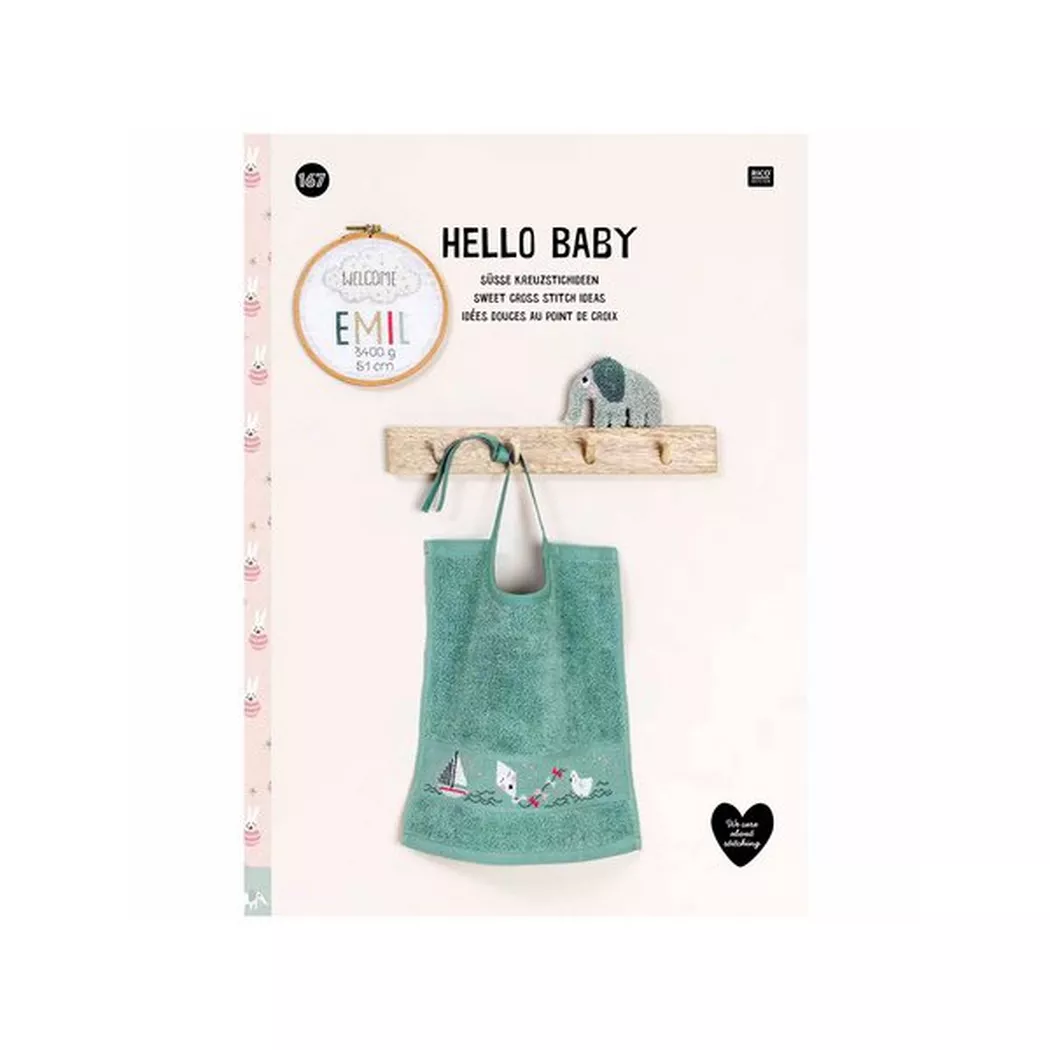 RICO-Design - Stickbuch Hello Baby, Multicolor